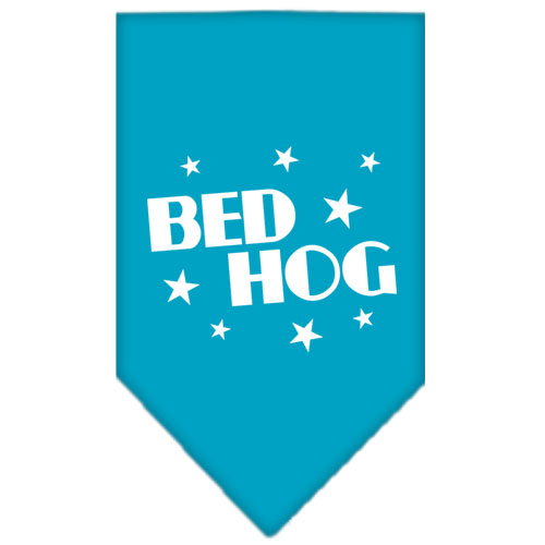 Bed Hog Screen Print Bandana Turquoise Small